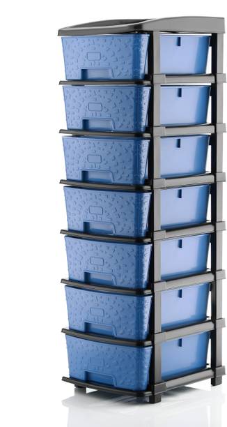 KAVIRA STONE_7XL_BLUE Plastic Free Standing Chest of Drawers