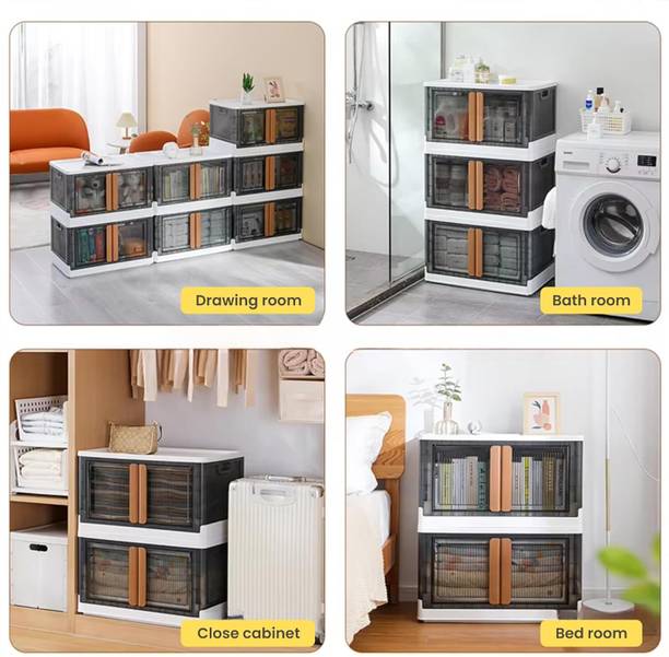 D&D NX Plastic Wardrobe Storage Organizer 5 Layer Cupboard Plastic Free Standing Cabinet