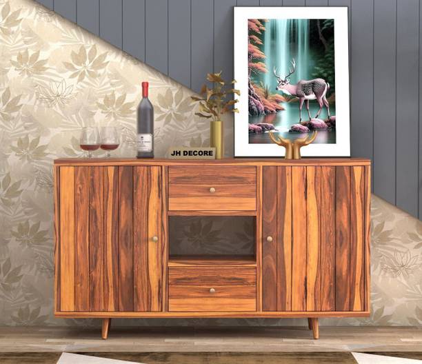 Jh Decore Solid Sheesham Wood Sideboard/ Cabinet Drawer For Living Room/ Storage || Solid Wood Free Standing Sideboard