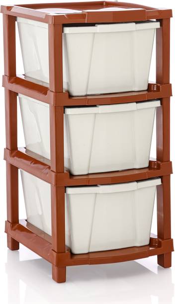 Vallaree 3 Layer Drawer Storage Organizer Multipurpose Plastic Free Standing Chest of Drawers