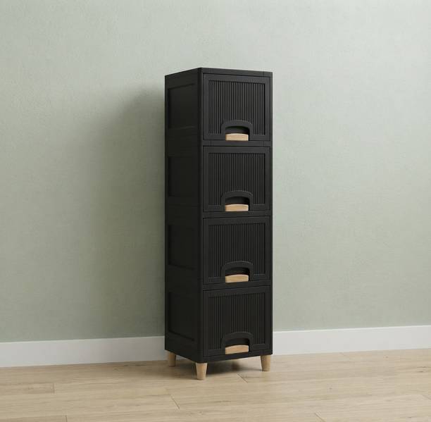 Surety for Safety Multipurpose Plastic Storage Cabinet with Multi Layer Shelves for Home Plastic Free Standing Cabinet