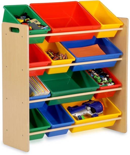 HOMESMITHS Wooden Toy Oragnizer for Kids Room and Kindergarten School, Solid Wood Free Standing Cabinet