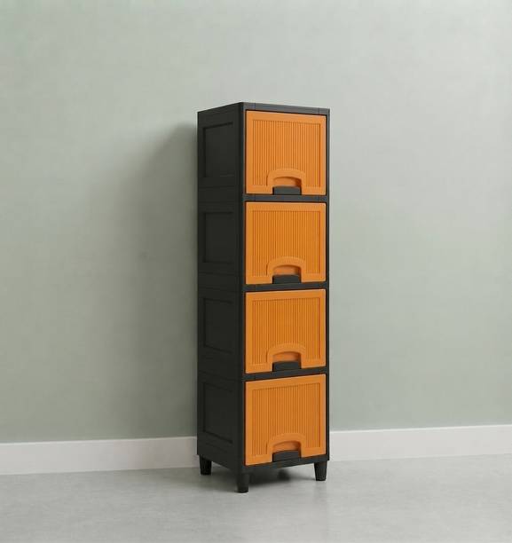 MAXTID Plastic Utility Storage Cupboard for Modern Homes Plastic Free Standing Chest of Drawers