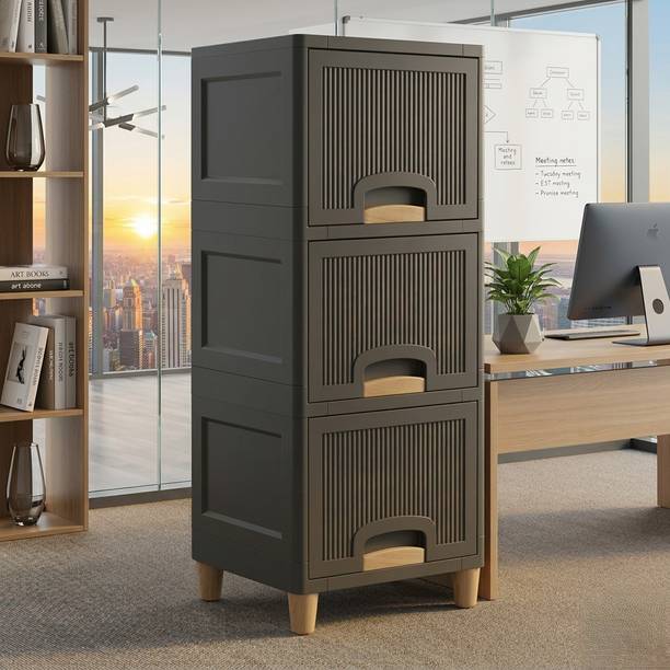 MAXTID cabinet & drawer set for office and home Plastic Free Standing Cabinet Plastic Free Standing Cabinet