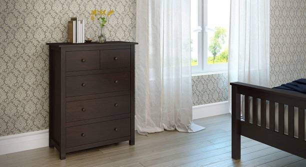 TRUE FURNITURE Rosewood (Sheesham) Solid Wood Free Standing Chest of Drawers