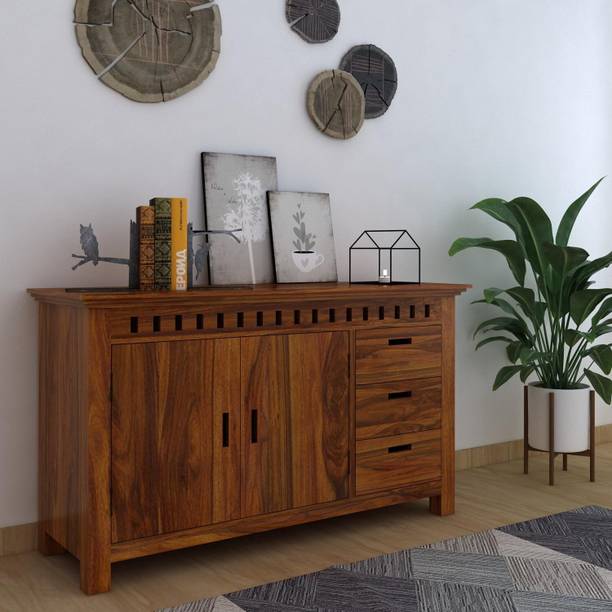 Ganpati Arts Sheesham Wood Sideboard Storage Cabinet/Wooden Chest Of Drawer For Home Solid Wood Free Standing Sideboard