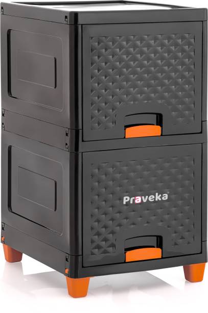 Praveka 2 Doors Multi-Purpos Storage Plastic Free Standing Cabinet