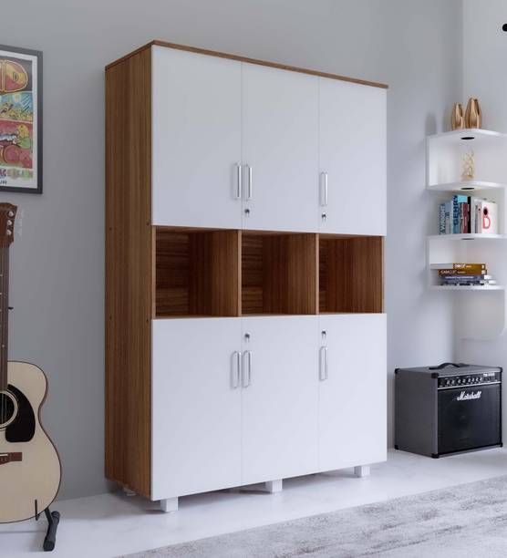 NEUDOT Ronald Mine 6 Door Engineered Wood Free Standing Cabinet