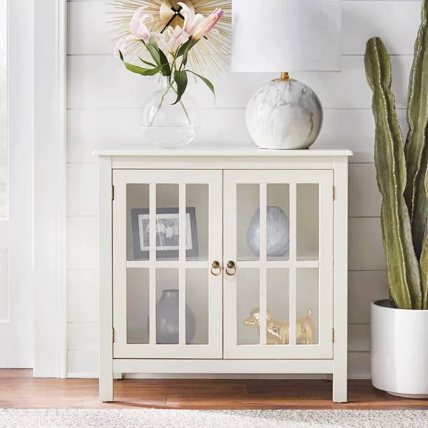 Woodefly Solid Mango Wood Cabinet for Living Room | Sideboard for Storage Solid Wood Free Standing Cabinet
