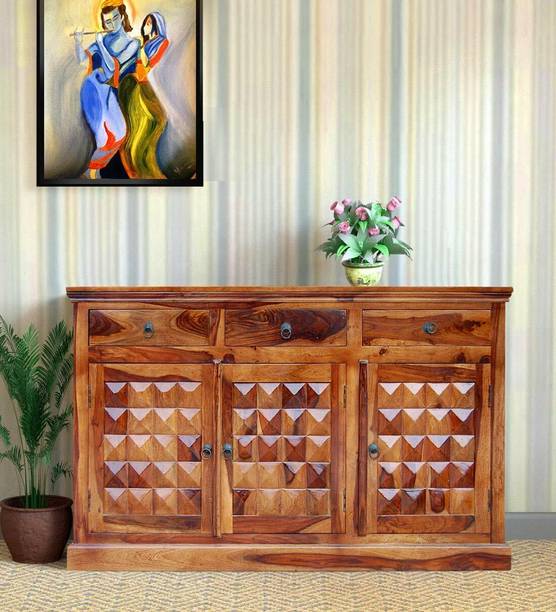 BAGARI ARTS Solid Wood Free Standing Sideboard