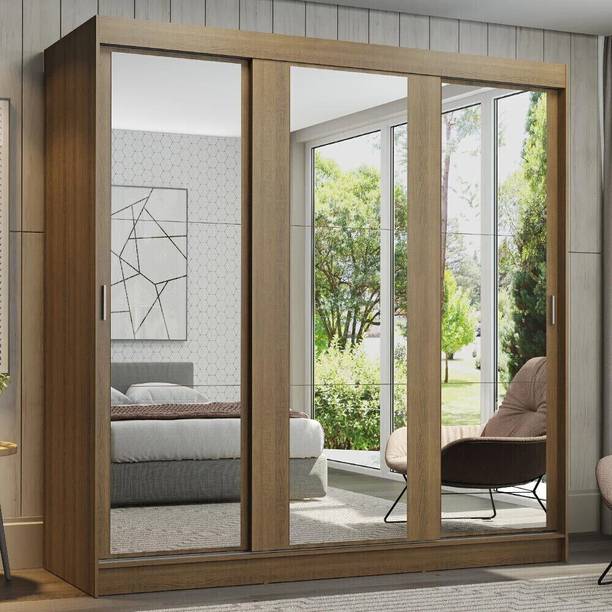 Madesa Reno Couple Wardrobe Engineered Wood Free Standing Cabinet