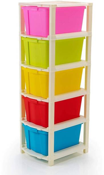 KAVIRA CLASSIC 5XL MULTI Plastic Modular Drawer System for Home, Office, Hospital Plastic Free Standing Chest of Drawers