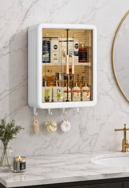 Harikishan Bathroom Storage Cabinet Plastic Wall Mount Cabinet