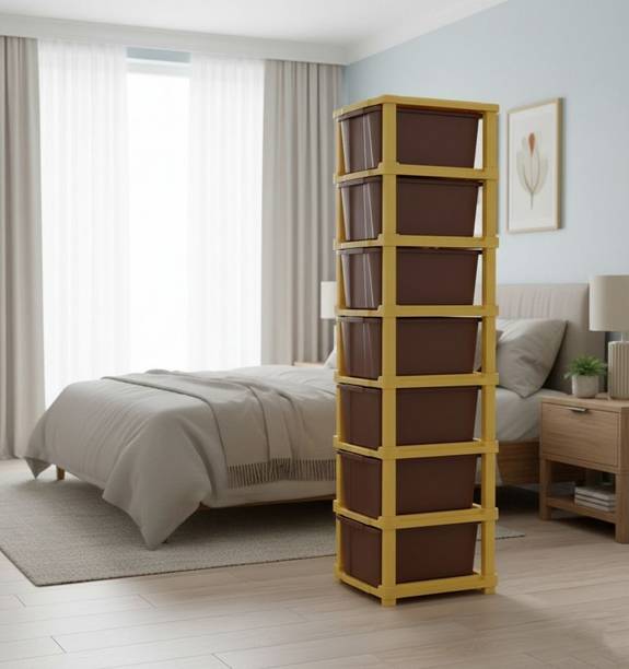 Scrub Daddy Compartments Plastic Modular Drawer Storage for Home, Office ,Bedroom , Kitchen Plastic Free Standing Cabinet