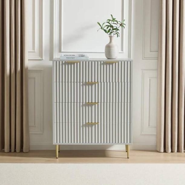 FURNITELL 5 Drawers Dresser Console Cabinet for Bedroom, Living Room, Drawing Room Engineered Wood Free Standing Sideboard