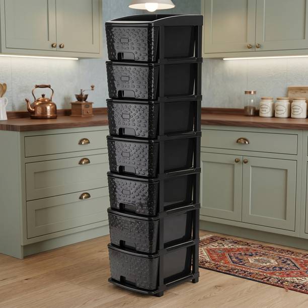MAXTID Desktop Office Organizer Multi Layer Storage Drawer Unit Plastic Free Standing Cabinet