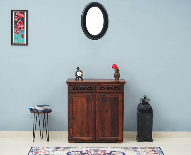 Woodefly TV Cabinet for Living Room Wooden Crockery Kitchen Cabinet for Storage Solid Wood Free Standing Sideboard