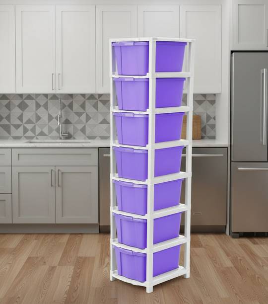 Scrub Daddy Compartments Plastic Modular Drawer Storage for Home, Office ,Bedroom , Kitchen Plastic Free Standing Cabinet