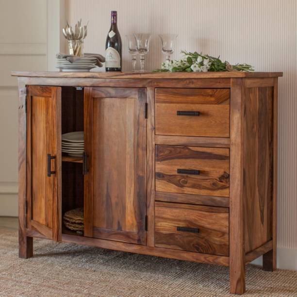 Angel Furniture Three Door Solid Wood Free Standing Sideboard