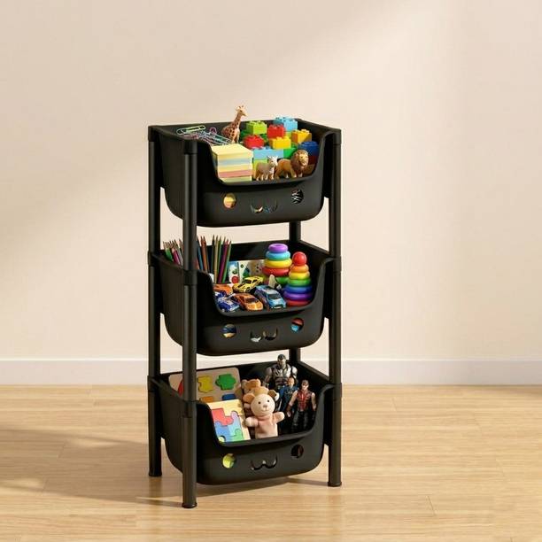 Scrub Daddy Plastic Storage Box, Foldable Cabinet for Clothes,generel item Plastic Free Standing Cabinet