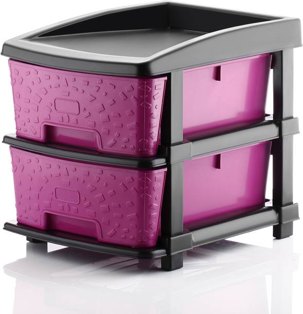 PALAK 2 Plastic Modular Transparent Drawer System for Home, Office, Hospital, Parlor Plastic Free Standing Chest of Drawers