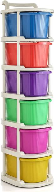 Vallaree 6 Layer Delta Drawer Storage Organizer Multipurpose Pp Plastic Free Standing Chest of Drawers