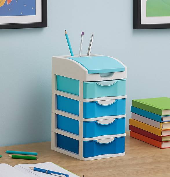 Nabhya Small Size Cosmetic & Make-up Organizers Drawer (30.5 cm,22 cm,15 cm) Plastic Free Standing Chest of Drawers