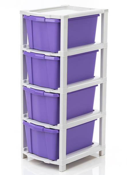 PALAK 4 Plastic Modular Drawer System for Home, Office,...