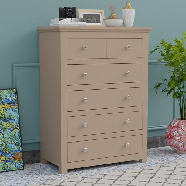 BAGARI ARTS Solid Wood 6 Drawer Cabinet | Wooden Storage Chest with Drawer for Bedroom | Solid Wood Free Standing Chest of Drawers