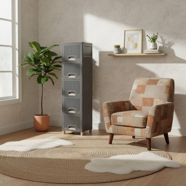 Viseman Cabinet for Home & Office Organization Plastic Free Standing Cabinet