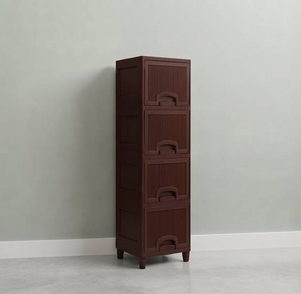 YASHODEEP PLASTIC Plastic Home Utility Storage Cupboard Plastic Free Standing Chest of Drawers