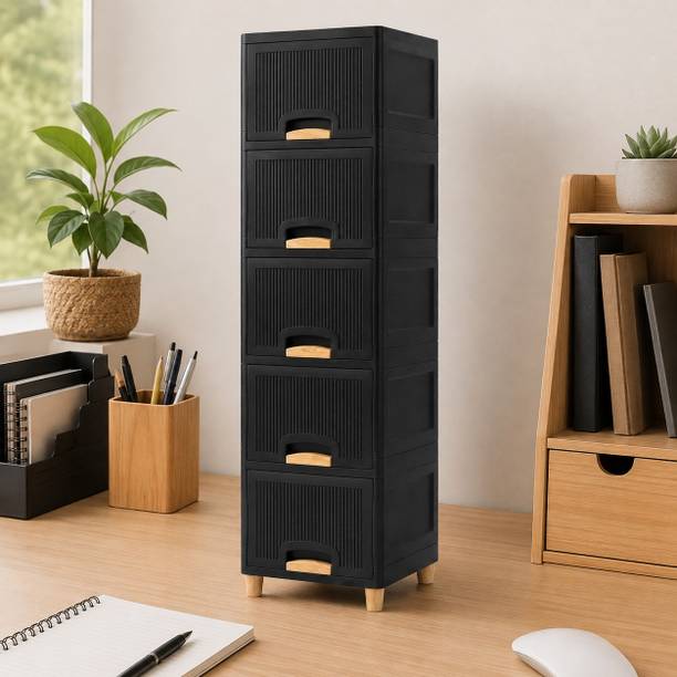 ONLINE HUSTLE Multi Drawer Home Storage Unit for Household Essentials and Accessories Plastic Crockery Cabinet