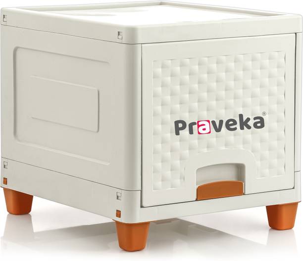 Praveka 1 Doors Multi-Purpose Organizer Modular Storage Plastic Free Standing Cabinet
