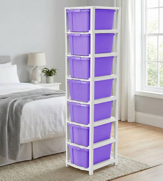 VISEMAN Multi layer Storage Cabinet for Compact Homes and Flats PP Collapsible Wardrobe