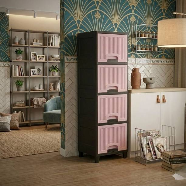 MAXTID Multi Layer Cabinet Useful For Kids Room, Office, Room ,House, Bathroom Plastic Free Standing Cabinet