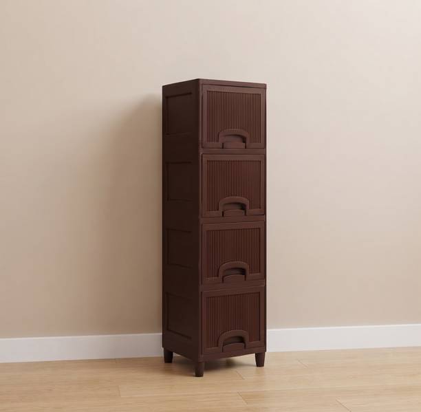 MAXTID Mulitlayer Plastic Cabinet for Home and Kitchen Organizer PP Collapsible Wardrobe