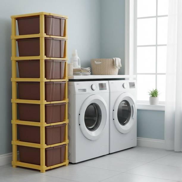 GROTHEORY Multi-Layer Desk Organizer Cabinet for Home & Office Plastic Free Standing Cabinet