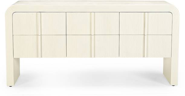 Fine Kraft INC Eternal Grace Solid Wood Arlo 6 Chest of Drawer for Living Room & Bedroom Solid Wood Free Standing Sideboard