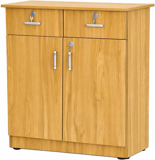 decorwithus Two Drawers Storage Cabinet, Office Filing Organizer, Premium MDF Shoe Rack Engineered Wood Free Standing Cabinet