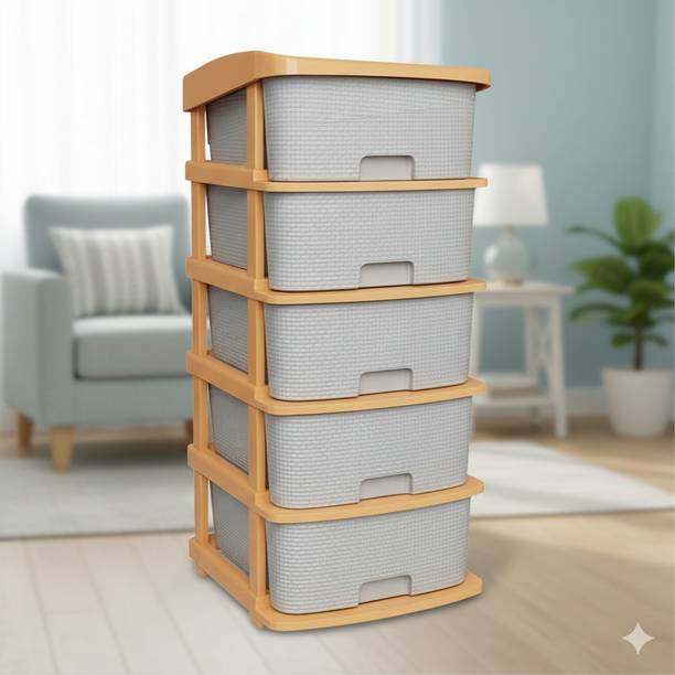 MAXTID multi layer drawer Storage Cabinet for Organized Vertical Storage Plastic Free Standing Cabinet
