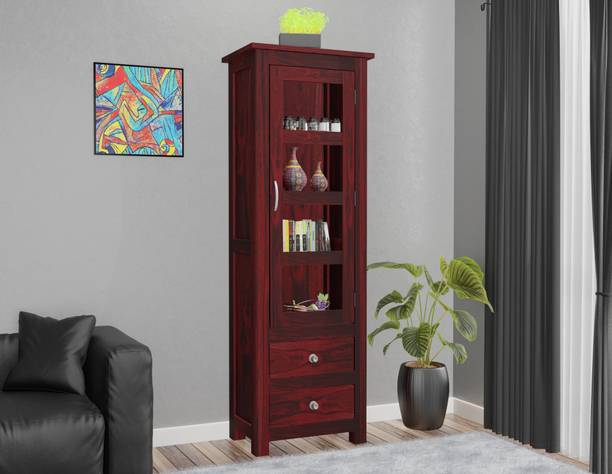 WOODTREND Solid Sheesham Wood Almirah/Wardrobe/Cabinet/Cupboard For Home & Office Solid Wood Free Standing Cabinet