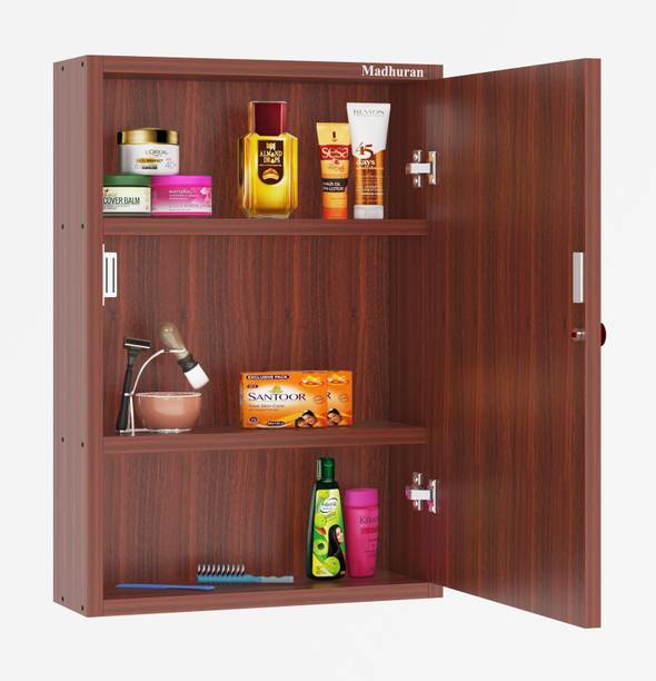 Madhuran Bathroom Cabinet 3 Box | Bathroom Cabinet with Mirror Engineered Wood Wall Mount Cabinet