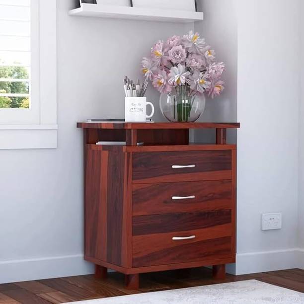 K A F Wooden Chest of Drawers for Storage Dresser 3 Drawer Cabinet Solid Wood Free Standing Cabinet