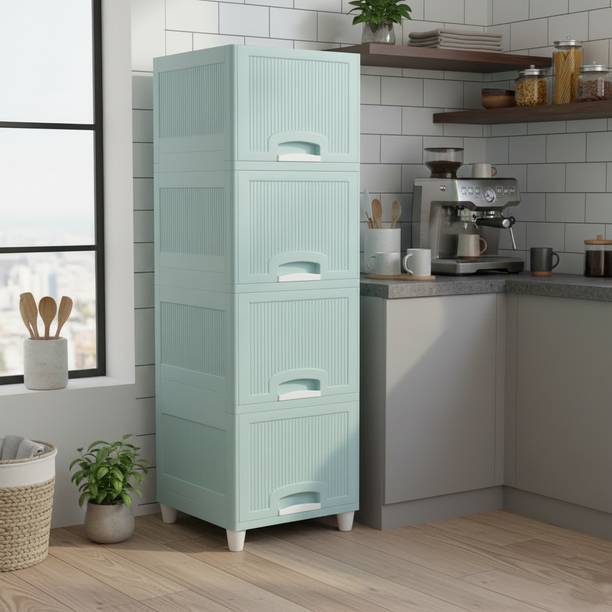 JAINPET Multipurpose storage organizer cabinet drawer with multi layer option Plastic Free Standing Cabinet