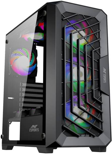 Ant Esports SX5 Computer/Gaming Case, Support ATX, Micro-ATX, Mini-ITX, 3 x 120mm Front Fan, Mid Tower Cabinet