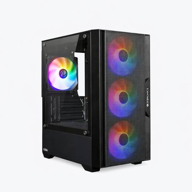 ZEBRONICS CORA Mid tower Cabinet with USB 2.0 and USB 3.0 Ports C