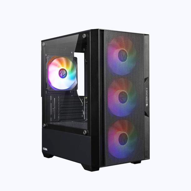 ZEBRONICS ZEB-CORA Mid tower Cabinet with USB 2.0 and U...