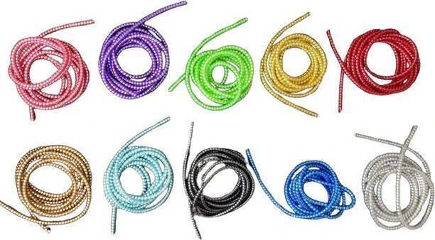 बाइटसाइज़ 5 Piece Spiral Multicolour 1.4 Meter Protector // Saver for Cables & Earphones  केबल प्रोटेक्टर