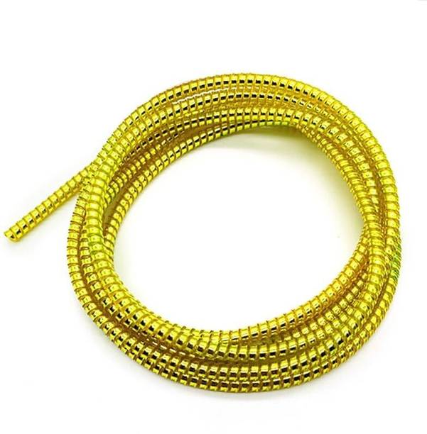 Sugbox Spiral Triple Color (1 Pcs) 1.4 Mtr Full Size Charger (Golden) Cable Protector