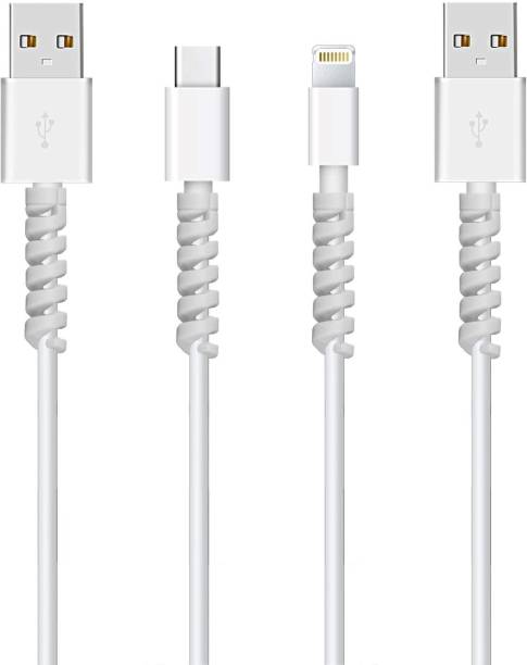 STRIFF 12 Pieces Mobile Charging &Earphones Wire (WHITE) Cable Protector